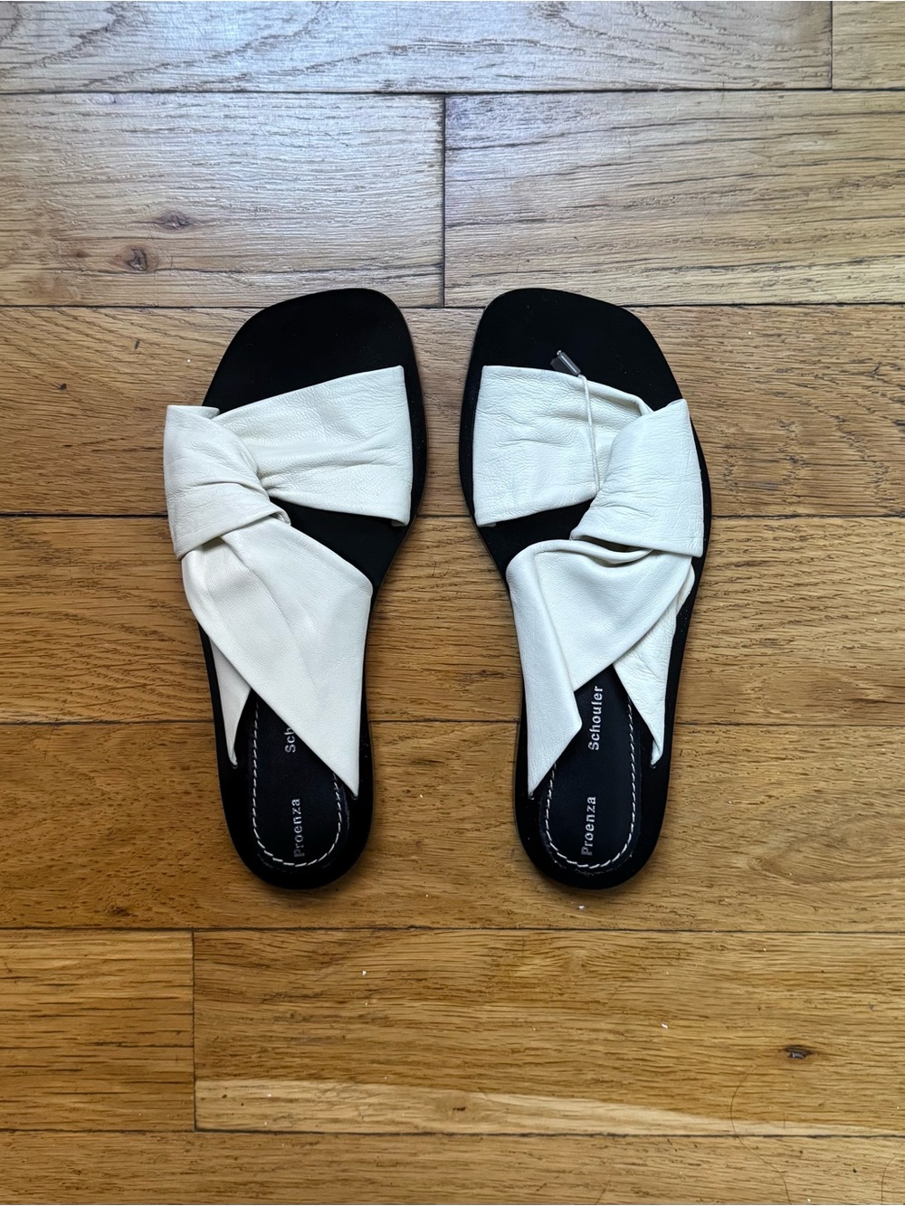 NWOT Proenza Schouler side-twist leather slide sandals (size: 35)